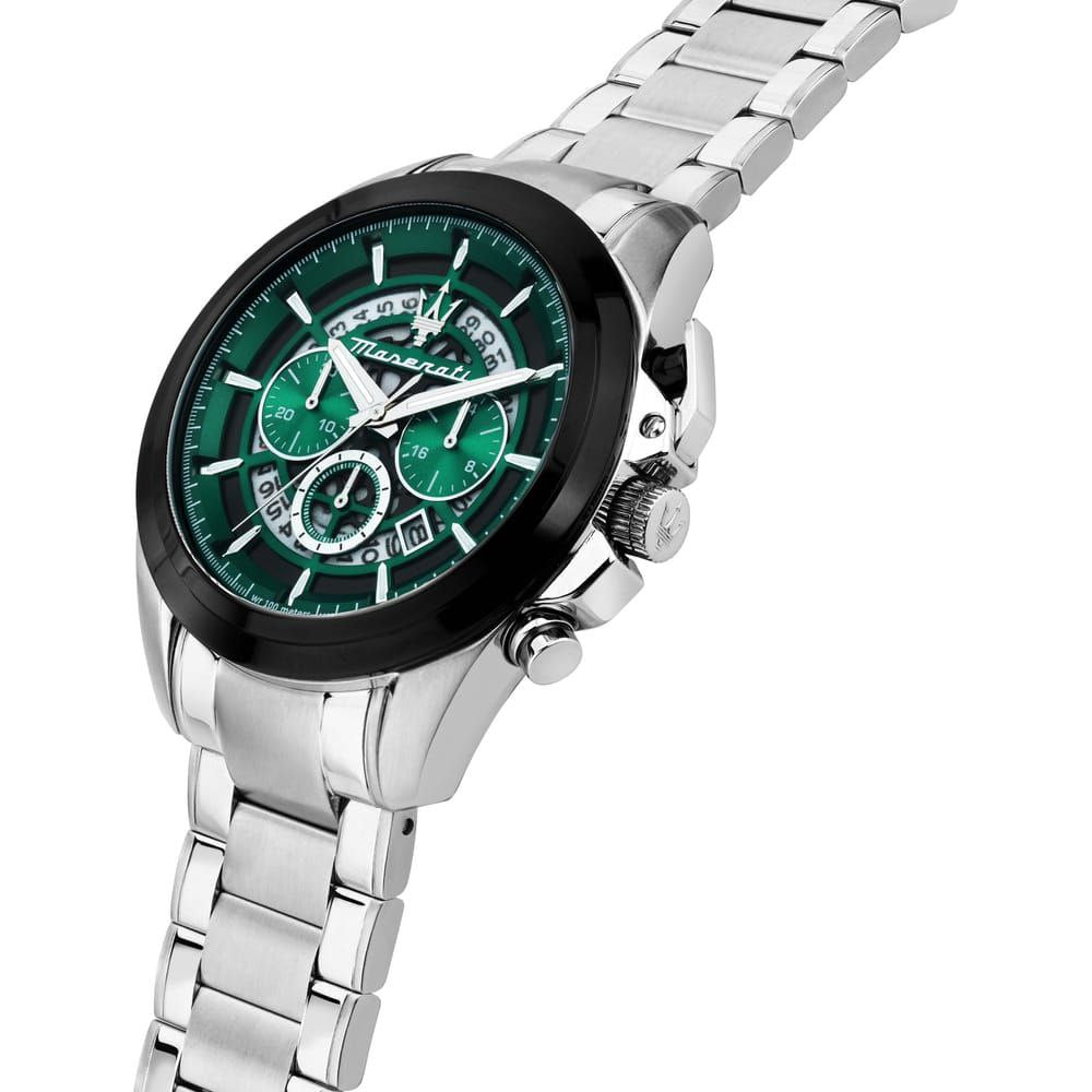Orologio Maserati Traguardo Cronografo CHR Green + BLK DIAL SS BR - R8873612060