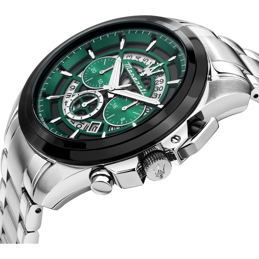 Orologio Maserati Traguardo Cronografo CHR Green + BLK DIAL SS BR - R8873612060