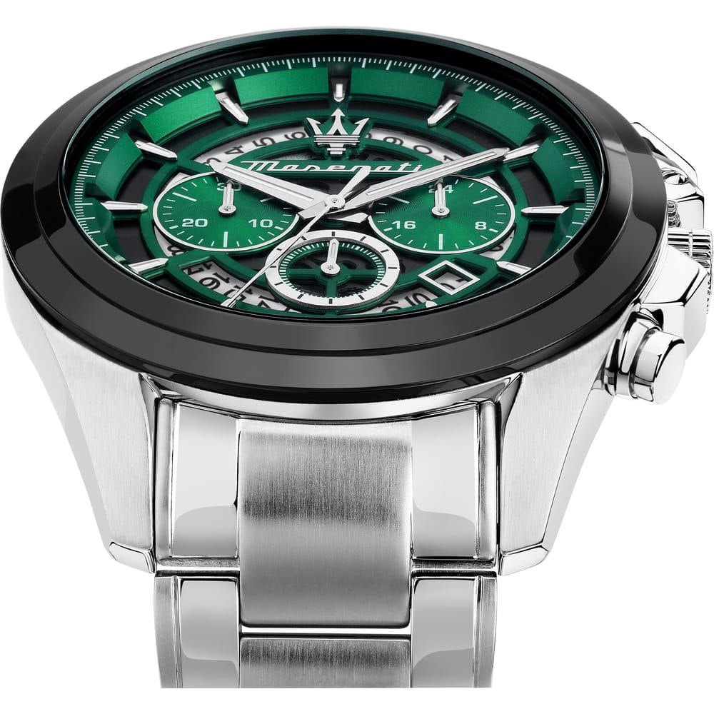 Orologio Maserati Traguardo Cronografo CHR Green + BLK DIAL SS BR - R8873612060