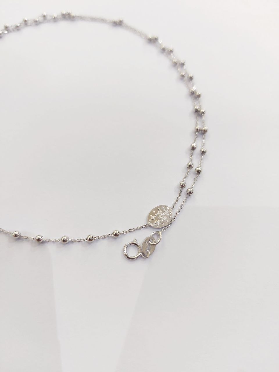 Collana rosario Unisex Oro Bianco 18kt (750) - Oreficeria
