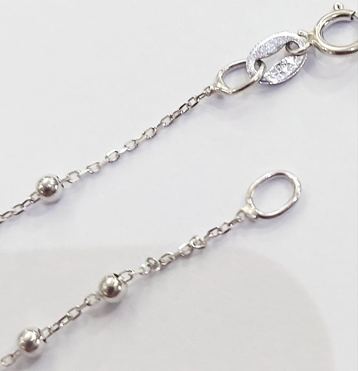 Girocollo Rosario in Oro bianco 18kt (750) - 3gr - Oreficeria