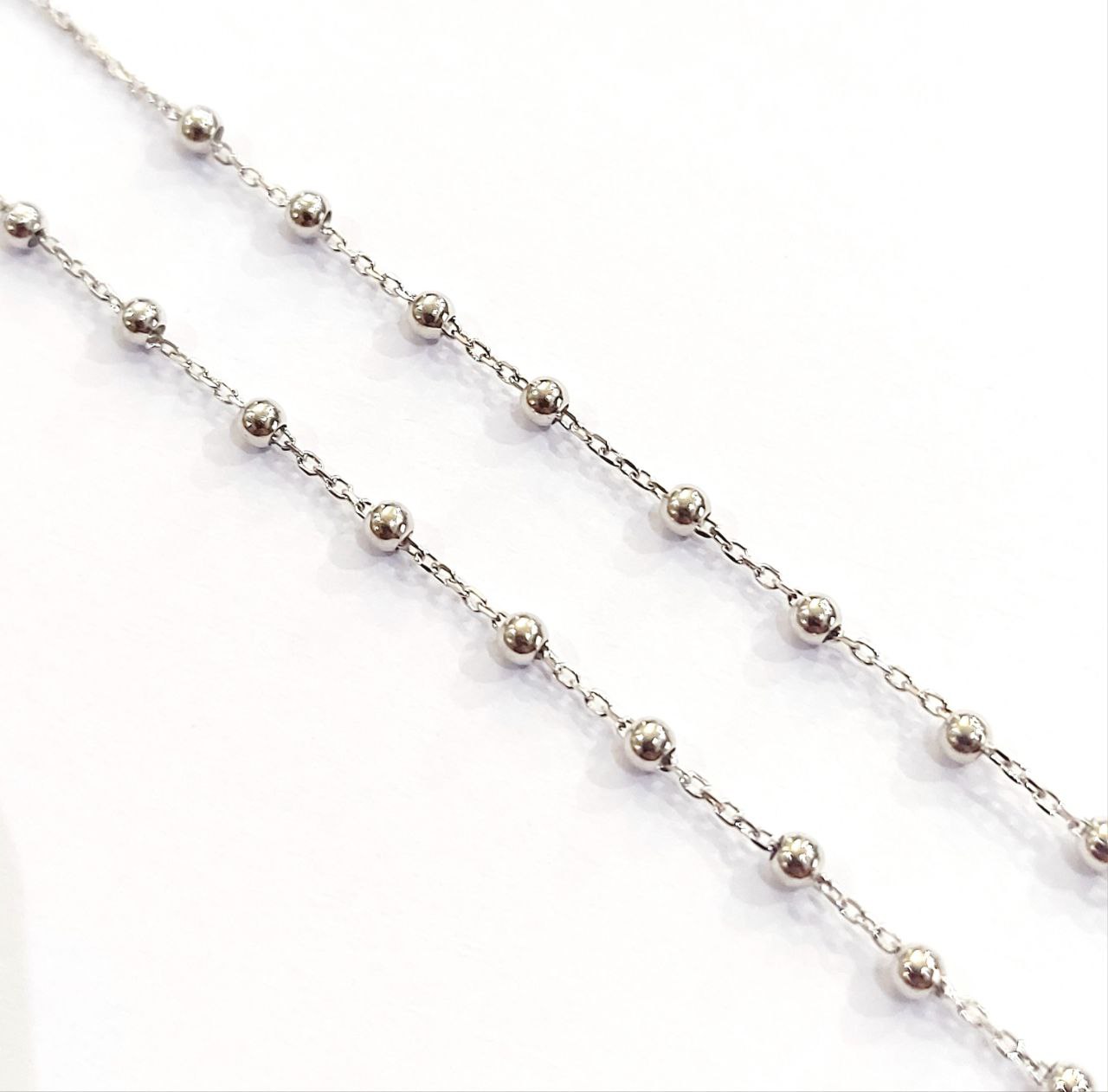 Collana rosario Unisex Oro Bianco 18kt (750) - Oreficeria