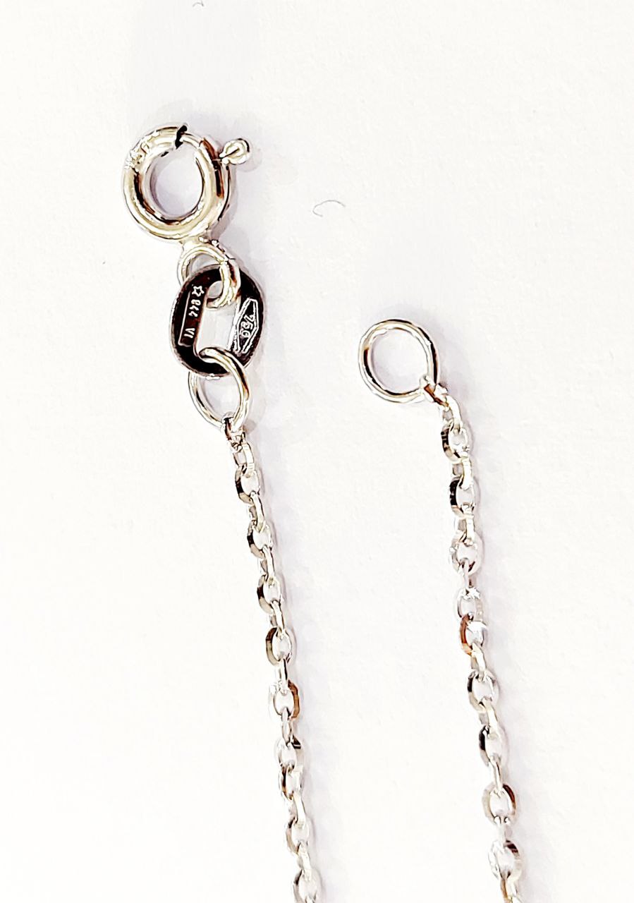 Collana pendente Croce Oro Bianco 18kt-750 Diamanti bianchi ct 0,28 Diamanti Neri ct 0,32