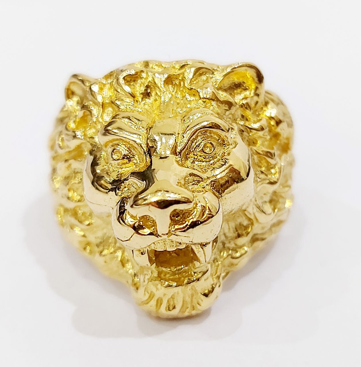 Anello testa di Leone in Oro 18kt - Oreficeria