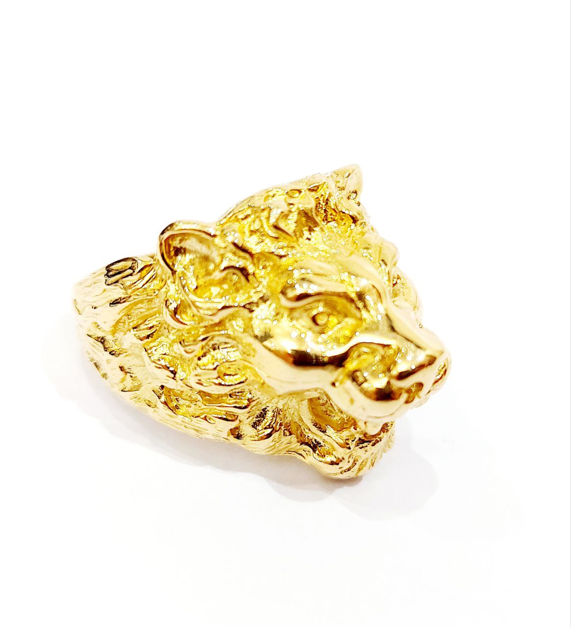 Anello testa di Leone in Oro 18kt - Oreficeria
