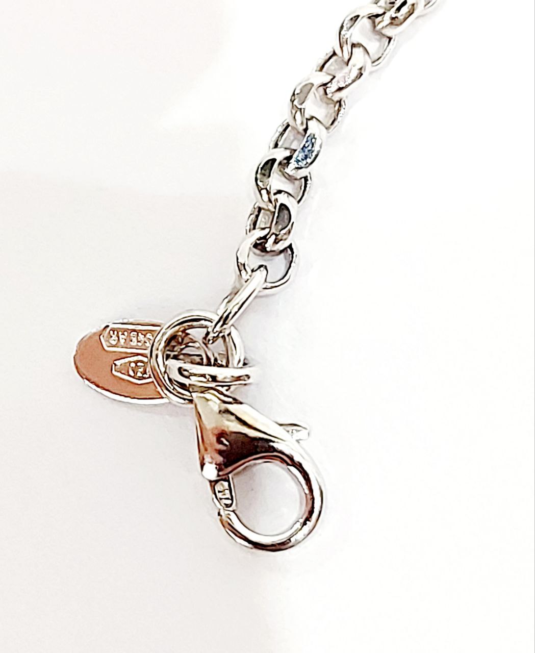 Collana con pendente Uomo Rosa Dei Venti Oro 18kt-750 Zaffriro blu Spinelli Naturali Sfaccettati