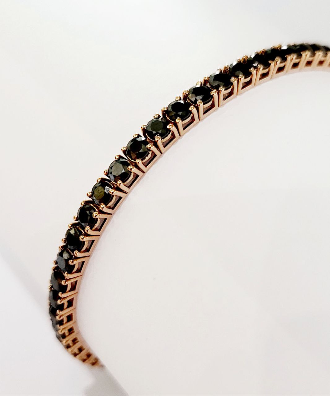 Bracciale Tennis Oro Rosa 18kt-750 con Diamanti ct 6,97 -21 cm