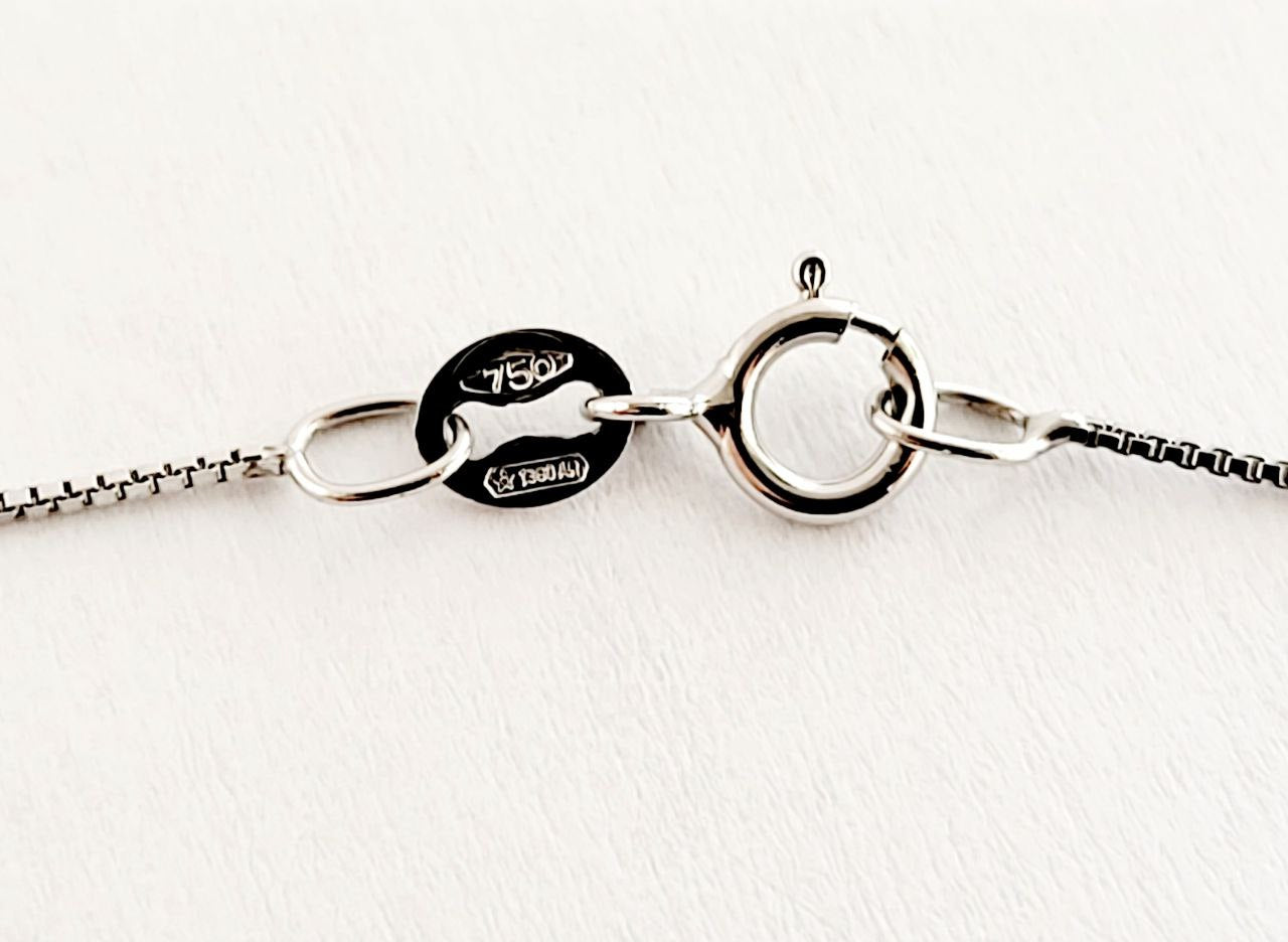 Collana con pendente Rubino ct 0,72 Diamanti ct 0,15 "classico"Oro Bianco 18kt-750