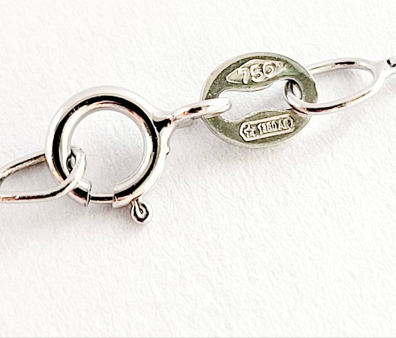 Collana cuore in pave' Oro bianco 18kt-750 con Diamanti ct 0,25 e Zaffiro Rosa ct 0,20