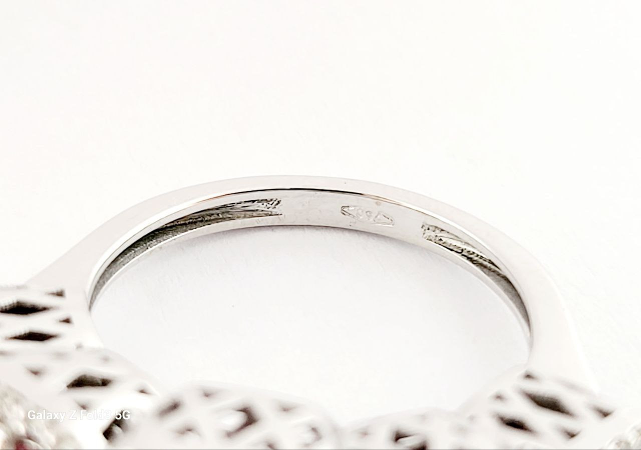 Anello modello riviera magic con Diamanti e Rubini da Donna Oro Bianco 18kt-750