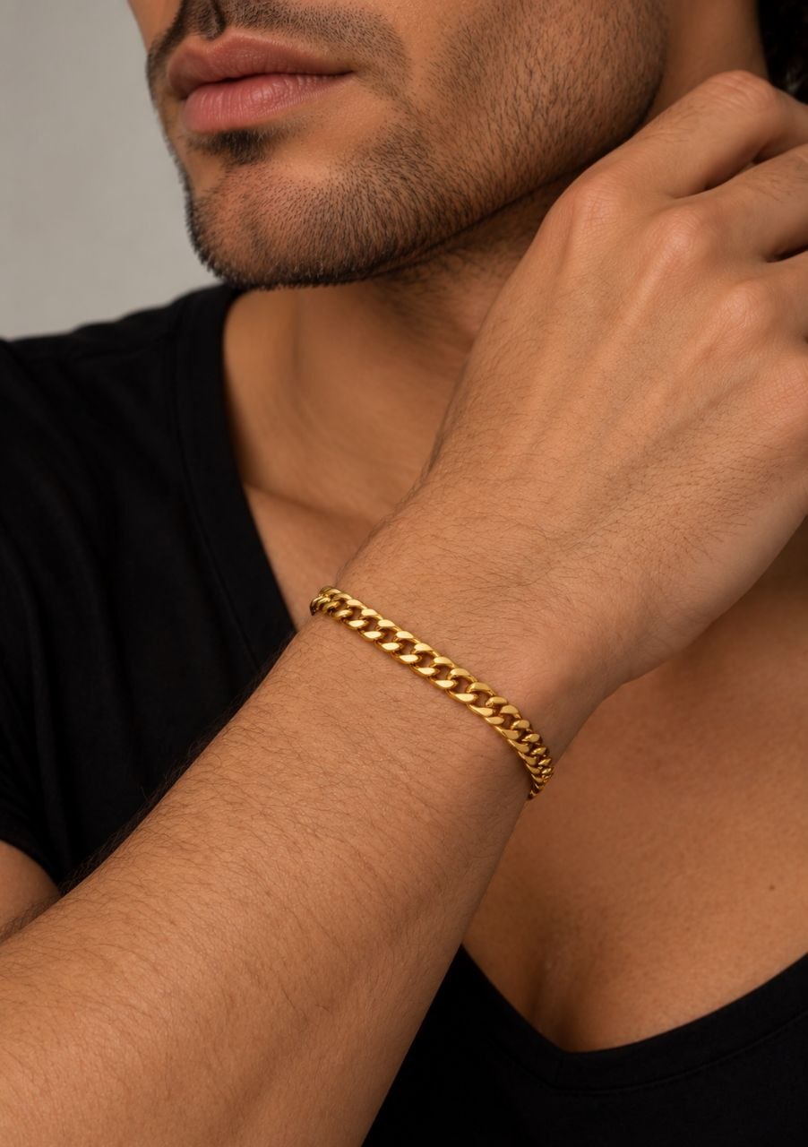Bracciale groumette in oro giallo 18kt (750)