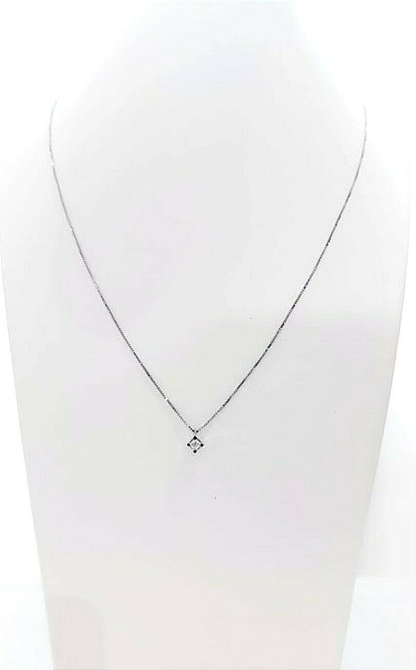 Collana punto luce in Oro Bianco con Diamante 0,25 ct 18 kt (750)