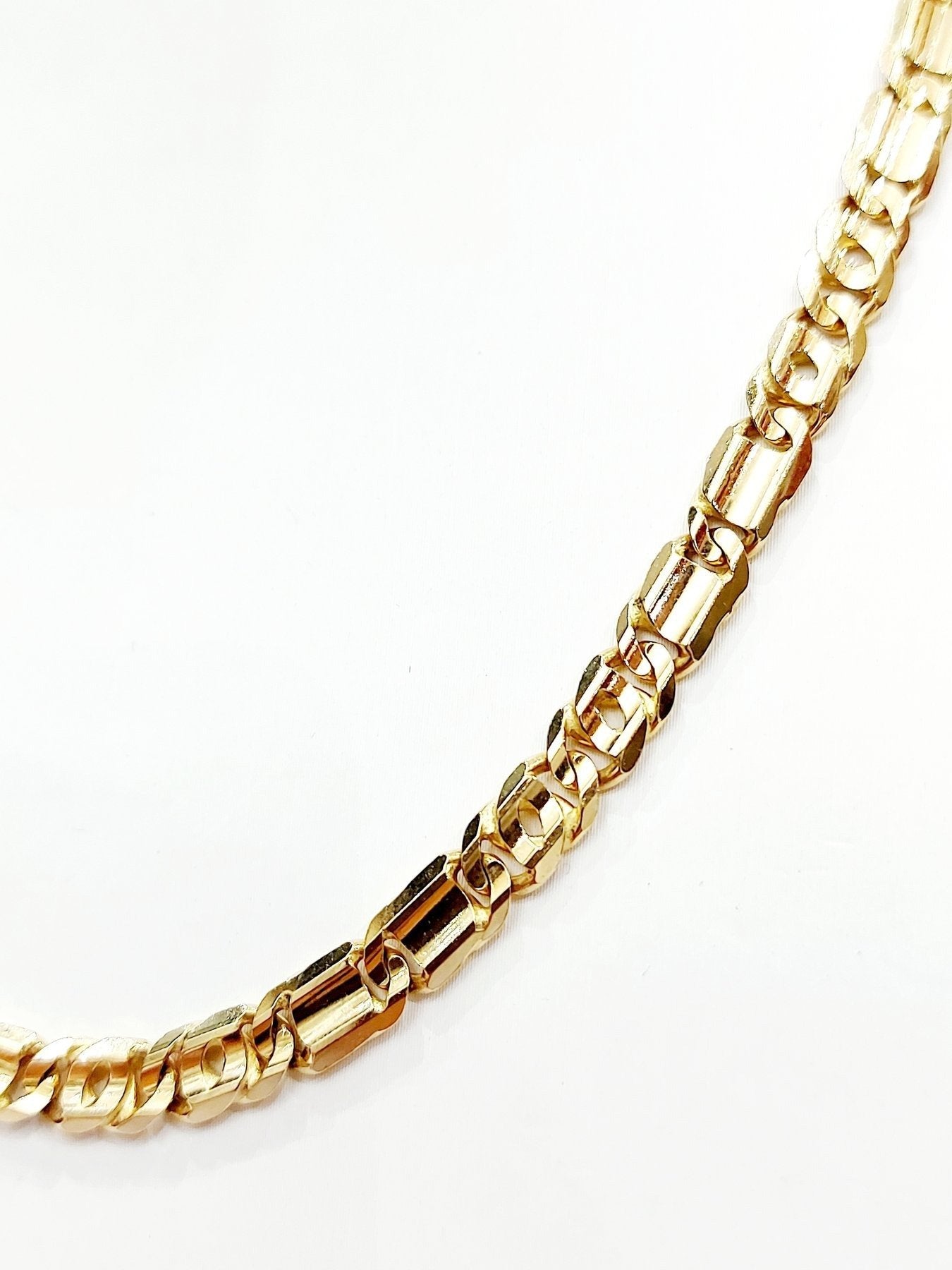 Collier maglia piatta in oro giallo 18Kt (750) - Oreficeria