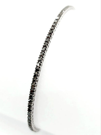 Bracciale Tennis Crieri Poesia in Oro Bianco con Diamanti Fancy Black 2,00 ct 18 kt (750)