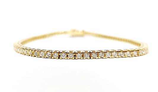 Bracciale Tennis in Oro Giallo con Diamanti 2,44 ct