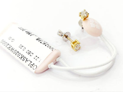 Orecchini punto luce in Oro Giallo Crieri Poesia con Diamanti 0,20 ct 18 kt (750)