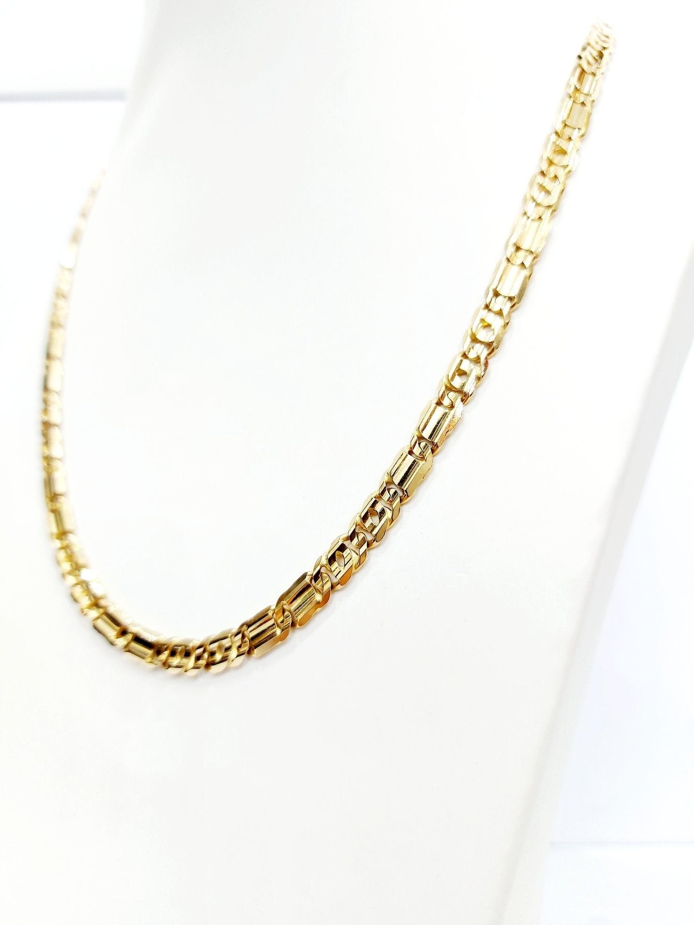 Collier maglia piatta in oro giallo 18Kt (750) - Oreficeria