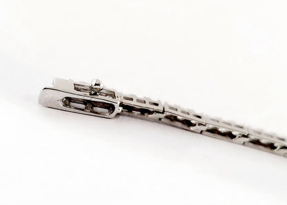 Bracciale tennis in oro bianco 18kt - 18cm - Oreficeria