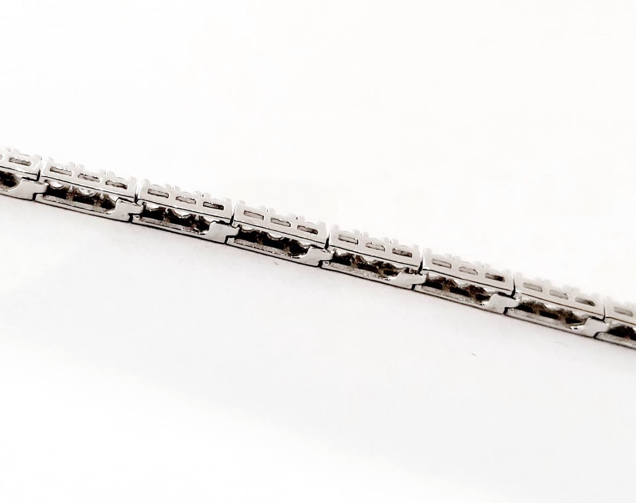 Bracciale tennis in oro bianco 18kt - 18cm - Oreficeria