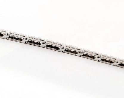 Bracciale tennis in oro bianco 18kt - 18cm - Oreficeria