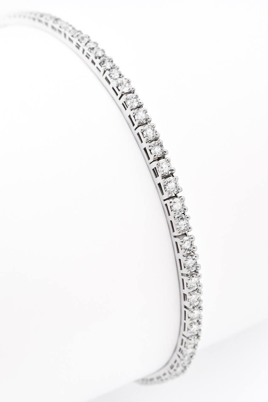 Bracciale tennis in oro bianco 18kt - 18cm - Oreficeria