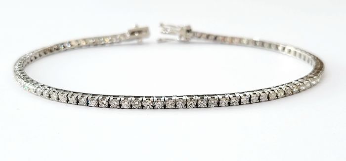 Bracciale Tennis Crieri Poesia in Oro Bianco con Diamanti 2,30 ct 18 kt (750)