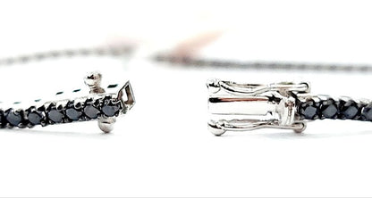 Bracciale Tennis Crieri Poesia in Oro Bianco con Diamanti Fancy Black 2,00 ct 18 kt (750)
