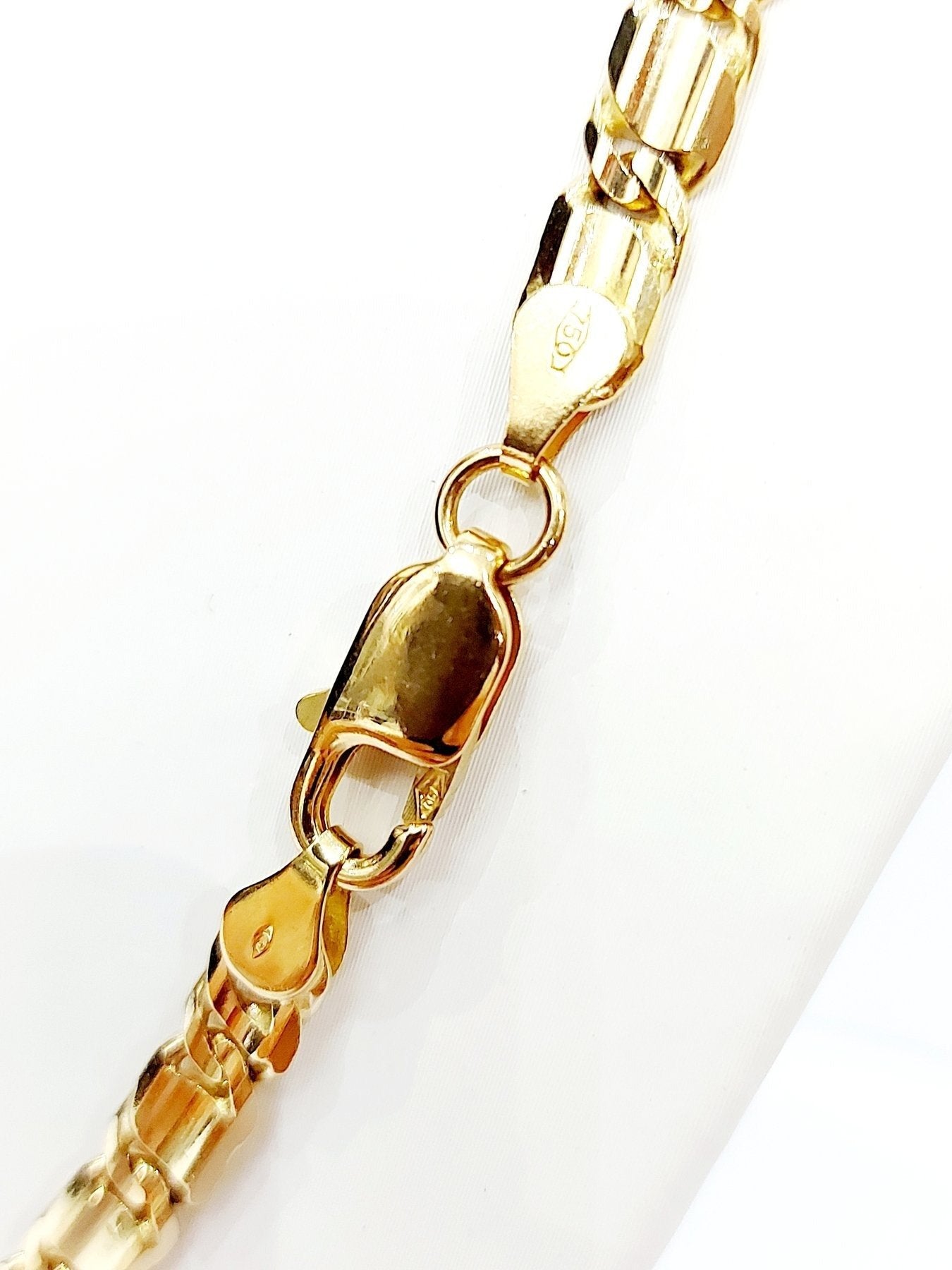 Collier maglia piatta in oro giallo 18Kt (750) - Oreficeria