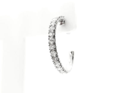 Orecchini a semicerchio in Oro Bianco Crieri Poesia con Diamanti 1,10 ct 18 kt (750)