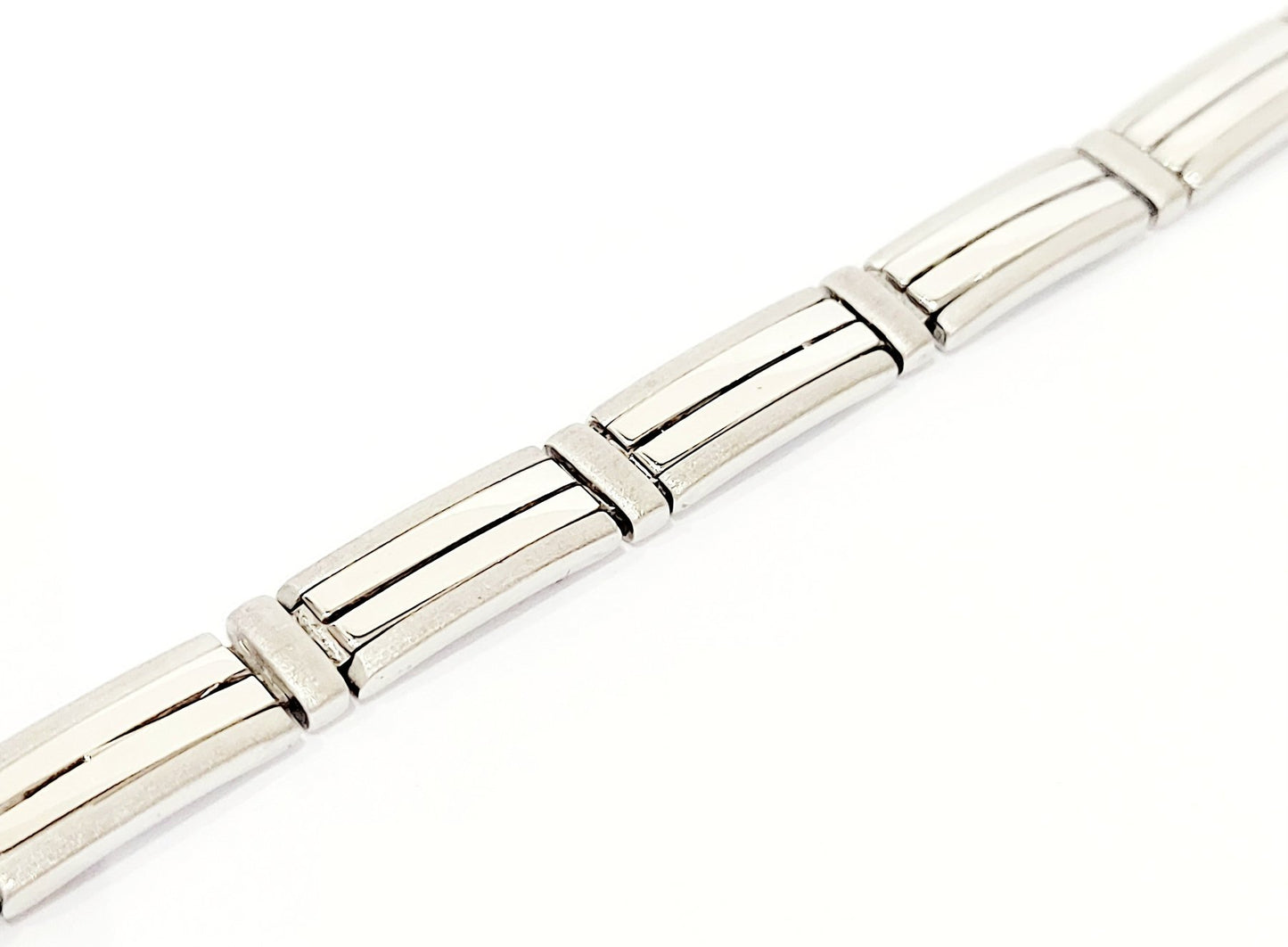 Bracciale piastre lucide e satinate in oro 18 kt - oreficeria