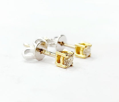 Orecchini punto luce in Oro Giallo Crieri Poesia con Diamanti 0,20 ct 18 kt (750)