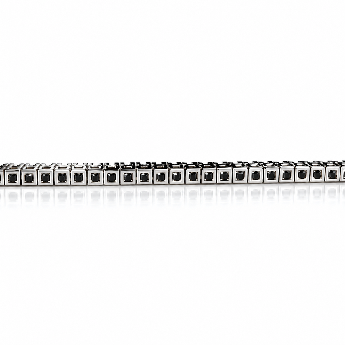 Bracciale tennis con diamanti bianchi ct 1.25 - 21 cm - in oro bianco 18kt (750)