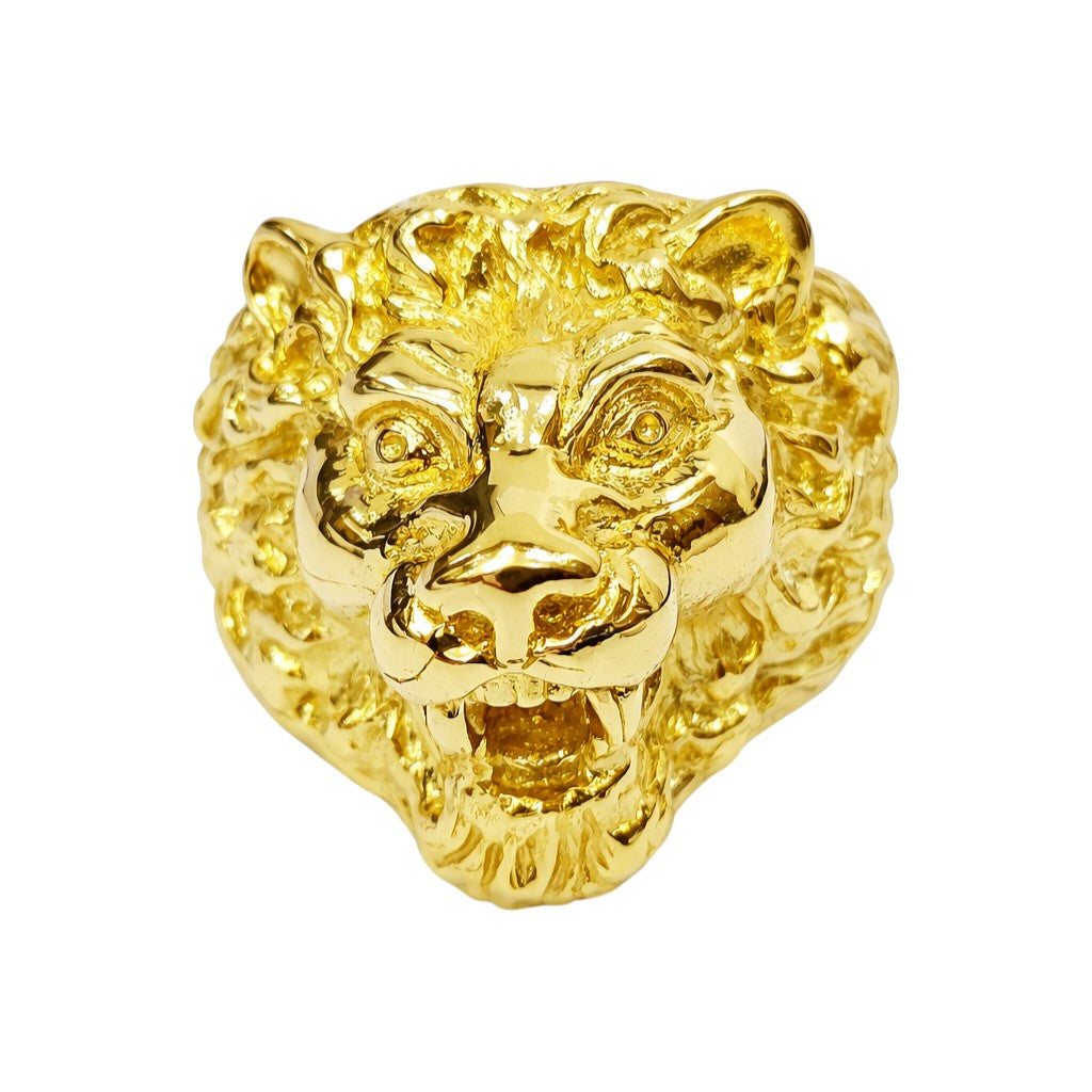Anello testa di Leone in Oro giallo 18kt - 23.35gr - Oreficeria
