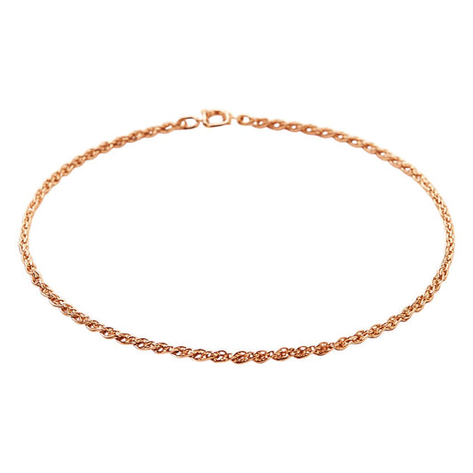 Bracciale funetta in Oro rosa 18kt - 0.90gr - 20cm - Oreficeria