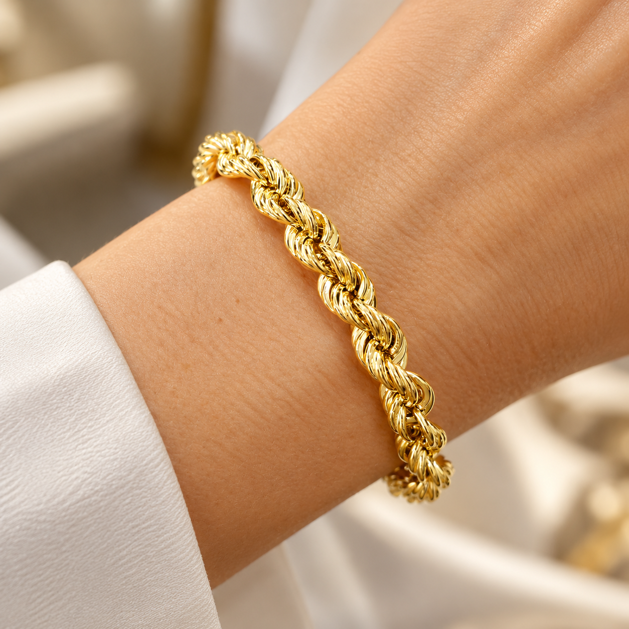 Bracciale funetta in oro giallo 18kt (750) - 10.79 gr - oreficeria
