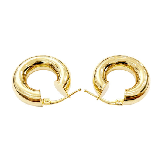 Orecchini a cerchio bombati in oro 18kt - 3.50gr - Oreficeria
