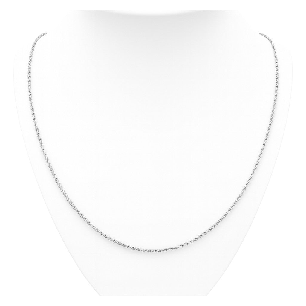 Collana funetta in oro bianco 18kt - 1.70gr - Oreficeria