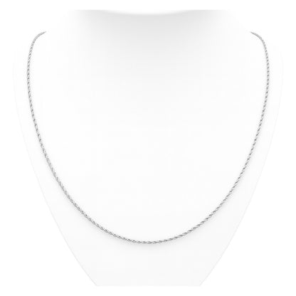 Collana funetta in oro bianco 18kt - 1.70gr - Oreficeria