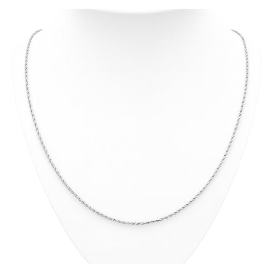 Collana funetta in oro bianco 18kt (750) - 1.70gr - Oreficeria