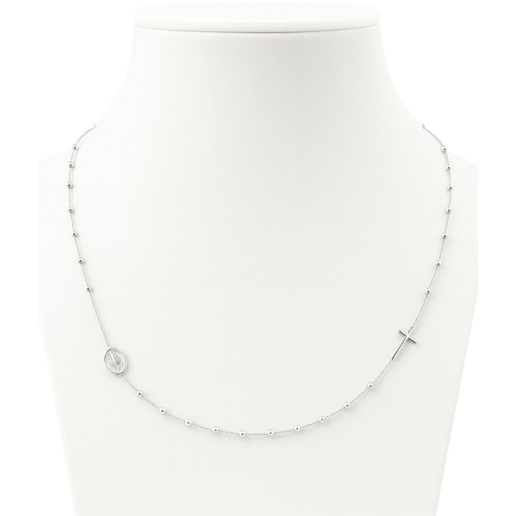 Girocollo Rosario in Oro bianco 18kt (750) - 3gr - Oreficeria