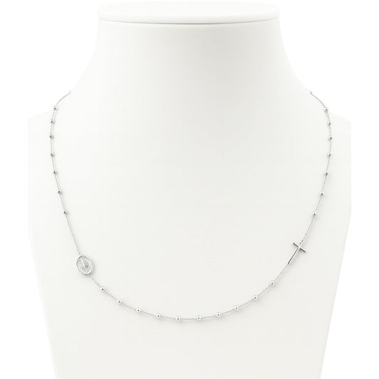 Girocollo Rosario in Oro bianco 18kt - 3gr - Oreficeria