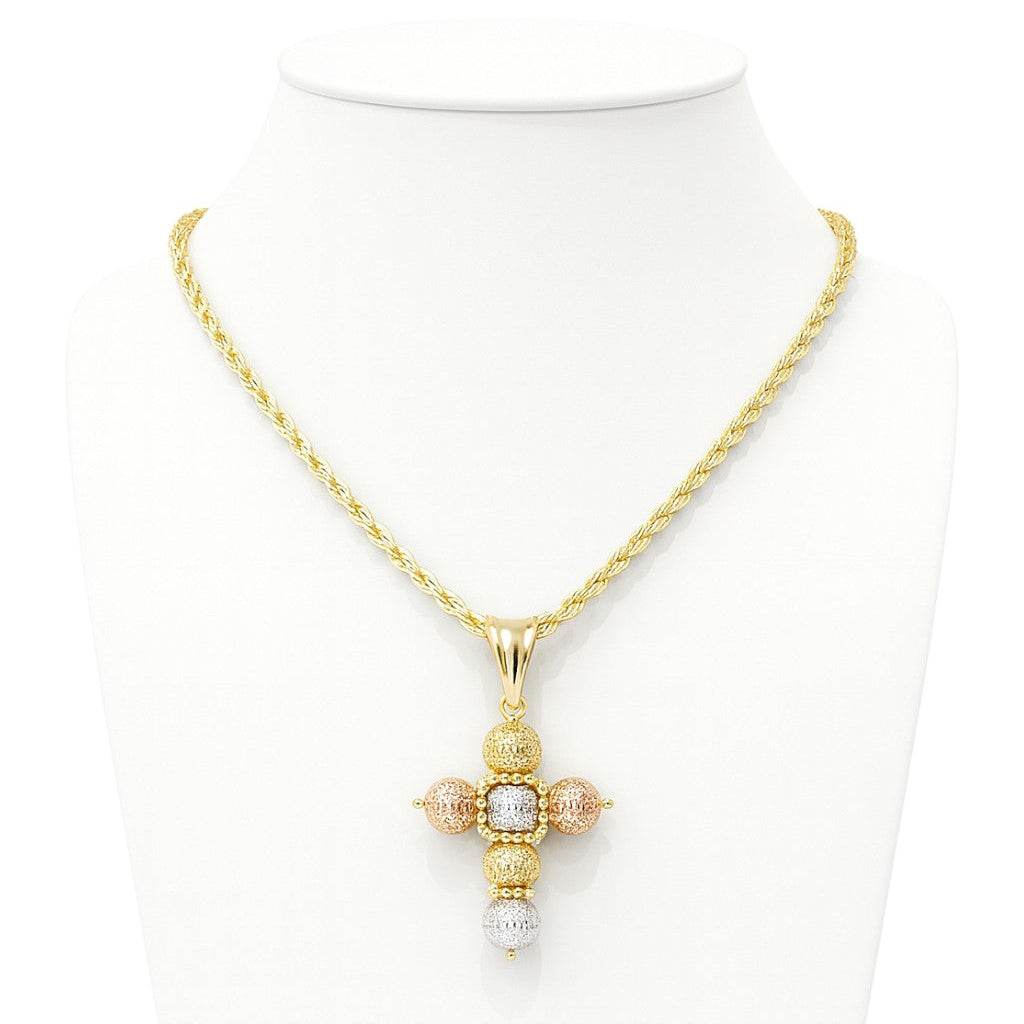 Collana con croce milleluci in Oro 18kt - 11.20gr - Oreficeria