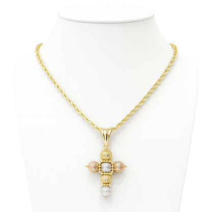 Collana con croce milleluci in Oro 18kt - 11.20gr - Oreficeria