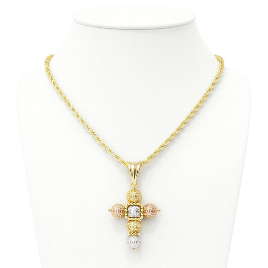 Collana con croce milleluci in Oro 18kt - 11.20gr - Oreficeria