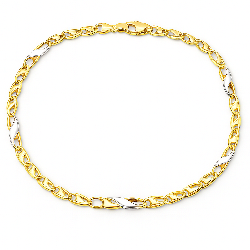 Bracciale maglia piatta oro 18 kt - 3.55gr - Oreficeria