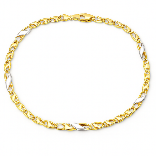 Bracciale maglia piatta oro 18 kt - 3.55gr - Oreficeria