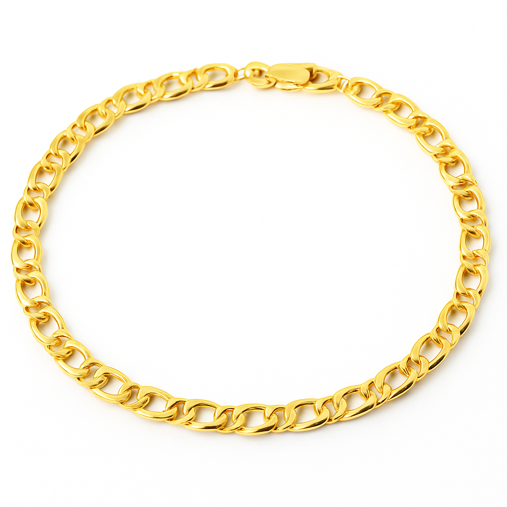 Bracciale catena piatta in oro 18 kt - Oreficeria