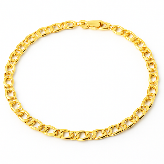 Bracciale catena piatta in oro 18 kt - Oreficeria