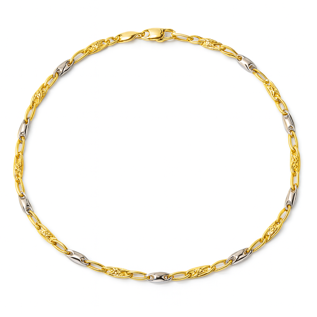 Bracciale maglia chicco in oro 18 kt  - Oreficeria