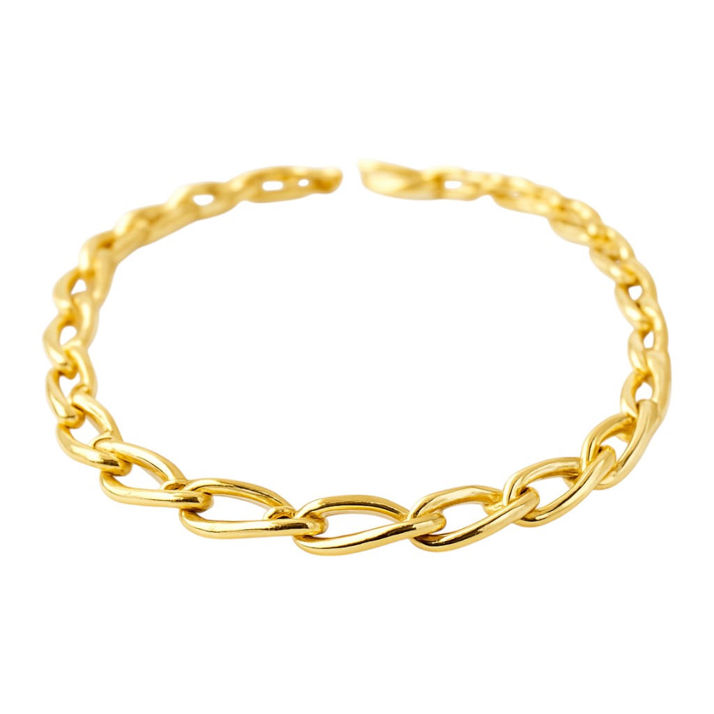 Bracciale catena piatta in oro 18 kt - Oreficeria